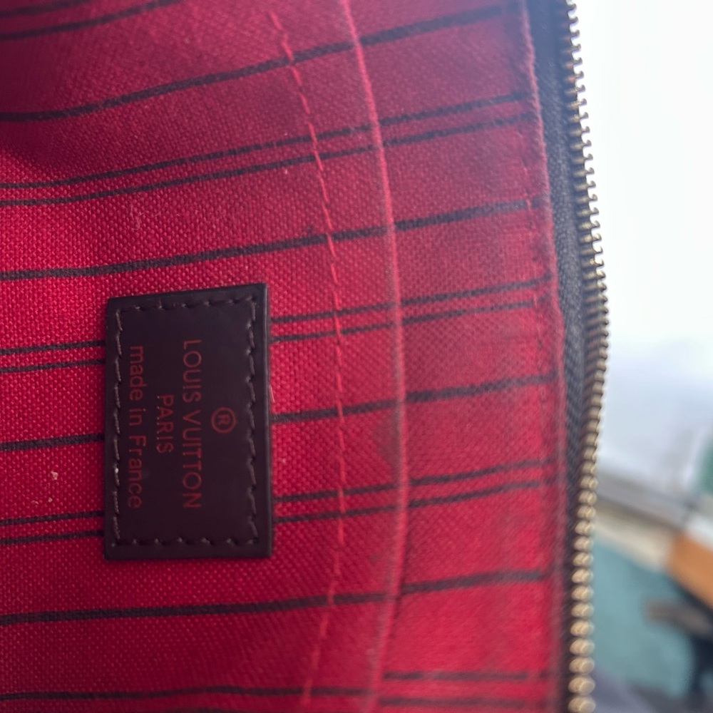 Louis Vuitton Brown Checkered Damier Ebene Pouch - Picture 6 of 7